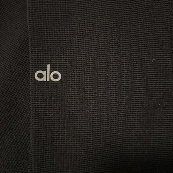 ALO High Waist Micro-Waffle Black Low Key Leggings Size XXS EUC - Picture 5 of 9